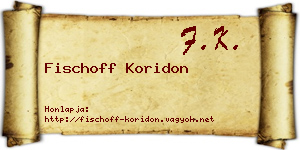 Fischoff Koridon névjegykártya
